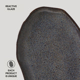 SHALLOW OVAL PLATTER MEDIUM BIO STONEWARE Ø 11.81x7.87" TITANIUM