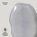 SHALLOW OVAL PLATTER MEDIUM BIO STONEWARE Ø 11.81x7.87" DUST