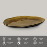 SHALLOW OVAL PLATTER MEDIUM BIO STONEWARE Ø 11.81x7.87" AMBER