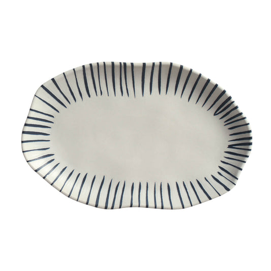 SHALLOW OVAL PLATTER MEDIUM BIO STONEWARE Ø 11.81x7.87" ELEMENTO