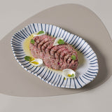 SHALLOW OVAL PLATTER MEDIUM BIO STONEWARE Ø 11.81x7.87" ELEMENTO