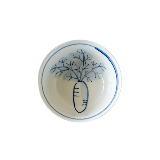 Japanese Ceramic Vegetable Pattern Bowl