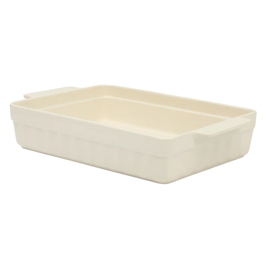 Martha Stewart Broadbrook Ceramic Bakeware, 13x9 Inch Rectangular Baking Dish with Handles, Cream Glazed Stoneware for Casseroles, Lasagna, Roasts & Desserts, Oven & Dishwasher Safe