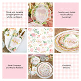Pink Floral Baby Shower Onesie Tableware Set