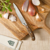Bloomhouse 5 Inch German Steel Utility/Boning Knife W/ Walnut Wood Forged Handle
