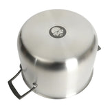 Babish 8 Quart Tri-Ply Stainless Steel Stock Pot with Glass Lid & Black Handles – Dutch Oven, Oven Safe, Dishwasher Safe
