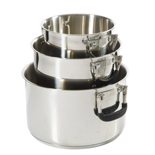 Oster Platinum Silverbolt 6 Piece Stackable Space-Saving Dutch Oven Sauce Pan Cookware Set