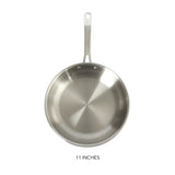 Sur La Table Kitchen Essentials Chef's Deck Stainless Steel Frying Pan – Induction Ready Skillet with Tri-Ply Base, Polished Finish & Hollow Stay-Cool Handle