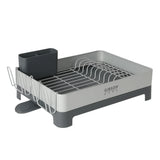Gibson Home Nestcraft Full Size Rust Resistant Dish Rack with Drain Board and Flatware Caddy
