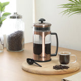 Mr. Coffee Daily Brew French Press Coffee Maker, 30 oz Glass Carafe with High Heat Resistant Durable Borasilicate Glass & Metal Frame and Plunger, Includes Coffee Scoop