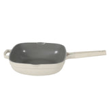Crock Pot Northvale 5.3 Quart Ceramic Nonstick Sauté Pan with Steamer Basket & Lid, Cast Aluminum Pan with Induction Base and Soft-Touch Handle