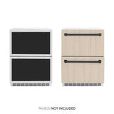 ZLINE 24" Touchstone 168 Can Outdoor-Rated Dual Refrigerator Drawer, Panel Matte Black, RDSPOZ-24-MB