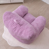 MAXYOYO Kids Bean Bag Chair, Corduroy Bean Bag Couch with Armrests for Children's Room (Purple)