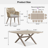 PURPLE LEAF Outdoor Dining Set All-Weather PE Rattan Outdoor Patio Furniture Set with Aluminum Frame