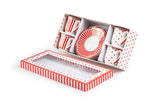 Red Josephine Porcelain Espresso Cups Set of 4
