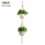 Macrame Hanging Plant Holder Cotton Rope Basket