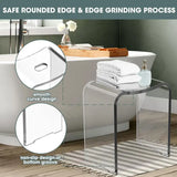 Wholesale Acrylic Shower Bench Clear Shower Stool for Inside Shower