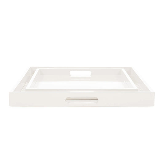 Saint Tropez Square Tray Set of 2 - Chalk