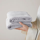 500GSM Turkish Cotton Quick Dry Plush Towel Set, Light Grey