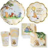 Honey Bear Party Tableware Set for 16 Guests