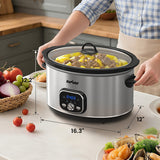 8.5 Quart Programmable Slow Cooker: Multi-Cooker Food Warmer