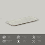 RECTANGULAR PLATTER ORGANIC STONEWARE Ø 8.66x3.74" PISTACHE