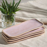 RECTANGULAR PLATTER ORGANIC STONEWARE Ø 8.66x3.74" LITCHI