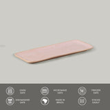 RECTANGULAR PLATTER ORGANIC STONEWARE Ø 8.66x3.74" LITCHI