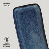 RECTANGULAR PLATTER ORGANIC STONEWARE Ø 8.66x3.74" DENIM