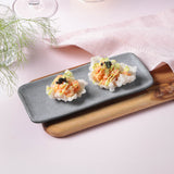 RECTANGULAR PLATTER ORGANIC STONEWARE Ø 8.66x3.74" DUST
