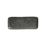 RECTANGULAR PLATTER ORGANIC STONEWARE Ø 8.66x3.74" CHROMIUM