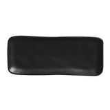 RECTANGULAR PLATTER ORGANIC STONEWARE Ø 8.66x3.74" MATTE BLACK