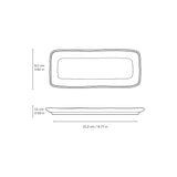 RECTANGULAR PLATTER ORGANIC STONEWARE Ø 8.66x3.74" MATTE BLACK