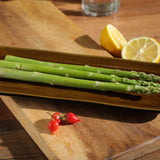 RECTANGULAR PLATTER ORGANIC STONEWARE Ø 8.66x3.74" AMBER