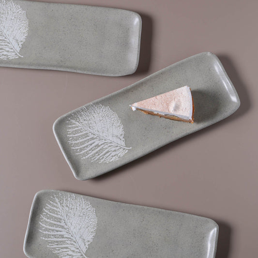 RECTANGULAR PLATTER ORGANIC STONEWARE Ø 8.66x3.74" SEIVA
