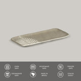 RECTANGULAR PLATTER ORGANIC STONEWARE Ø 8.66x3.74" SEIVA