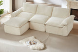 DERVAL 111" 3-Seater Sofa with 1 Ottoman