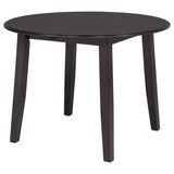 Catley 5-piece Round Drop Leaf Dining Table Set - Dark Coffee