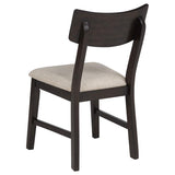 Catley 5-piece Round Drop Leaf Dining Table Set - Dark Coffee