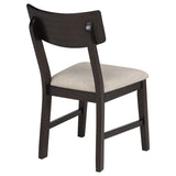 Catley 5-piece Round Drop Leaf Dining Table Set - Dark Coffee