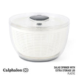Calphalon Aero 6.3 Qt Salad Spinner, Fruit Washer, Fruit Washing Bowl with Strainer, Vegetable Cleaner, Salad Cleaner, Lettuce Washer
