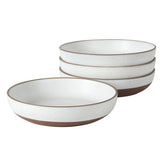 Gibson Elite William Crest 4 Piece Dinner Bowl Set, 8.5” Round Stoneware Bowls, Reactive Glaze Finish, Large Soup, Pasta & Salad Bowls, Microwave & Dishwasher Safe