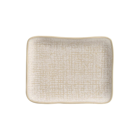 RECTANGULAR PLATTER JUTA STONEWARE Ø 7.08x5.51" LATTE