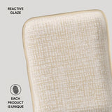 RECTANGULAR PLATTER JUTA STONEWARE Ø 7.08x5.51" LATTE