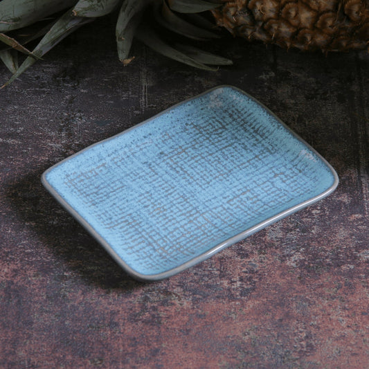 RECTANGULAR PLATTER JUTA STONEWARE Ø 7.08x5.51" BREEZE
