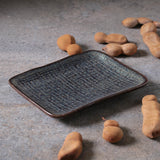 RECTANGULAR PLATTER JUTA STONEWARE Ø 7.08x5.51" TITANIUM