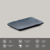 RECTANGULAR PLATTER JUTA STONEWARE Ø 7.08x5.51" DENIM