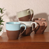 Gibson Elite William Crest 4 Piece Coffee Mug Set, 15oz Stoneware Cups, Reactive Glaze Finish, Round Large Coffee Mugs, Microwave & Dishwasher Safe
