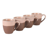 Gibson Elite William Crest 4 Piece Coffee Mug Set, 15oz Stoneware Cups, Reactive Glaze Finish, Round Large Coffee Mugs, Microwave & Dishwasher Safe