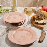 Bloomhouse - 2 Time Oprah's Favorite Things - Made in Portugal Hand Painted 8.6 Inch Salad Plates Set of 4 - Porto Petals Floral Dessert Dish Set - Lilly Cream
